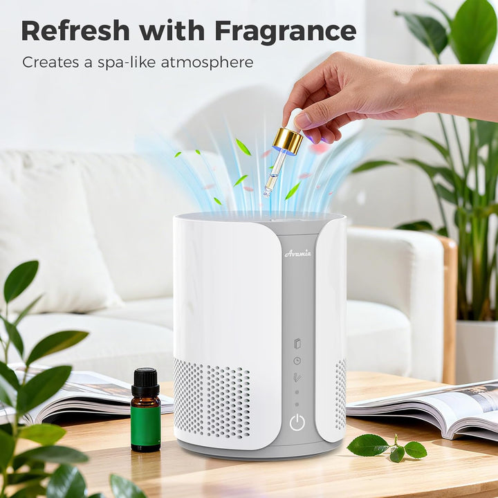 Avamia Luftreiniger mit H13 HEPA-Filter Aromatherapie-Diffusor, 3 Geschwindigkeitsstufen, Leise 22dB