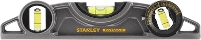 Stanley FatMax Pro Torpedo-Wasserwaage, Aluminium (magnetisch, 25 cm Länge, horizontale/vertikale/45