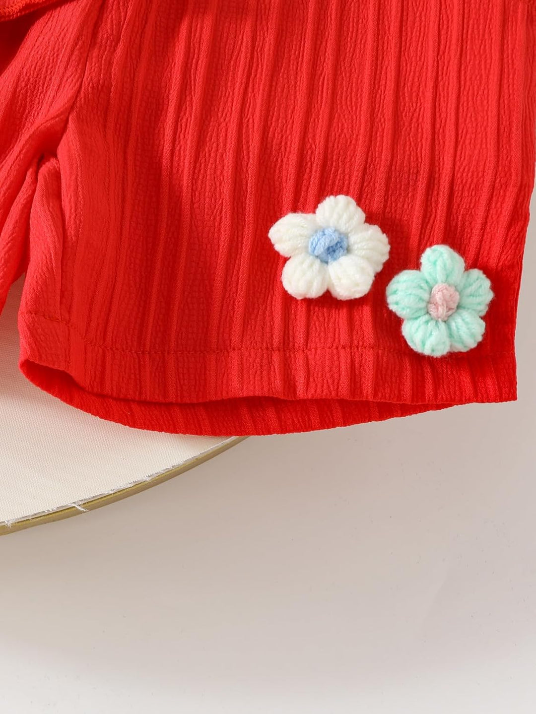 Kleinkind Baby Mädchen Kleidung Blumen Rüschen T-Shirts Tops Shorts Süsse Sommer Kleidung Sets 9M-4