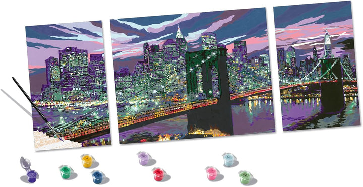 Ravensburger CreArt 23551 - Skyline von New York - Triptychon Malen nach Zahlen Erwachsene, DIY Mals