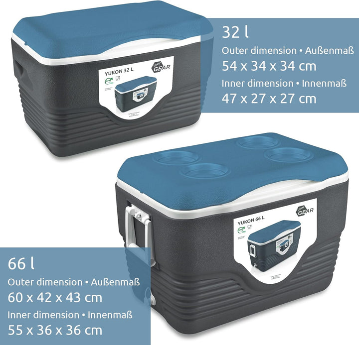 your GEAR Yukon 66 L + 32 L Kühlbox Set mit 2 passiven Kühlbehälter PU Thermo-Box Kühltasche Isolier