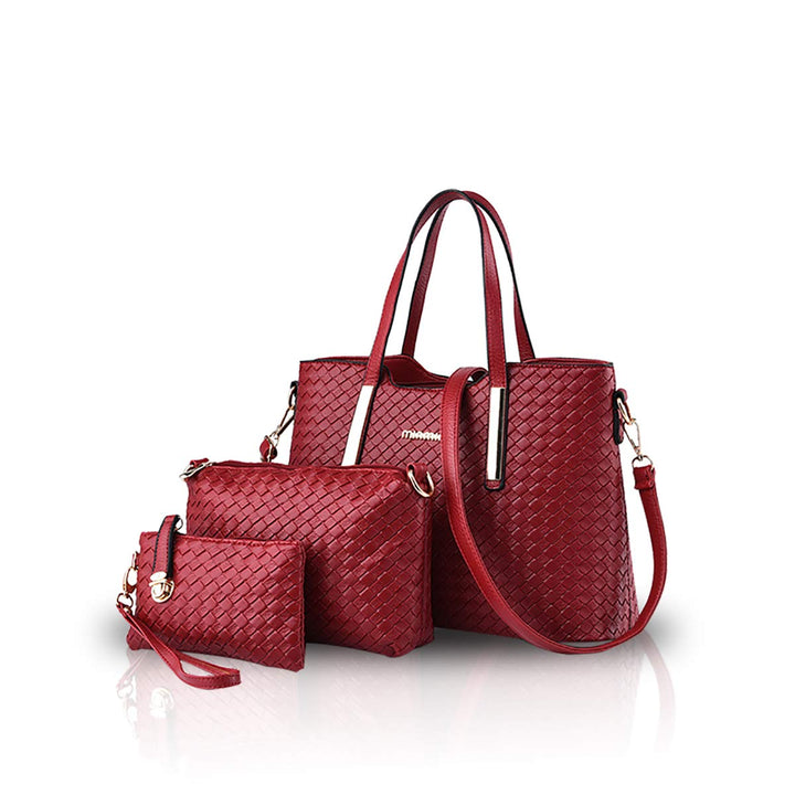 NICOLE & DORIS Damen Handtaschen 3 Stück Handtasche Set für Damen Totes Taschen Umhängetaschen Schul