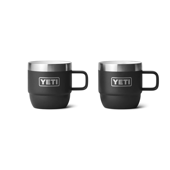 YETI Rambler Stapelbare Tasse Mit DuraSip Keramikbeschichtung, Black, 2 Pack 6 oz (177 ml), Black