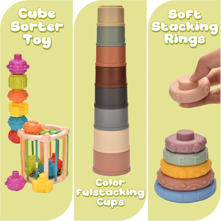Montessori Spielzeug Baby,Baby Spielzeug,Babyspielzeug ab 6 Monate,Montessori Spielzeug ab 1 Jahr,7