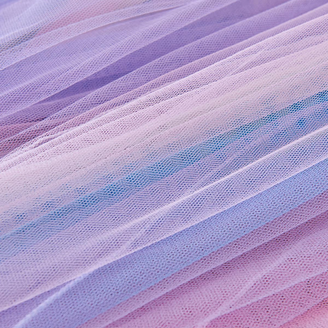 Regenbogen-Moskitonetz, Betthimmel, Prinzessinnen-Betthimmel für Mädchen, Bunte Netzstickerei, Moski