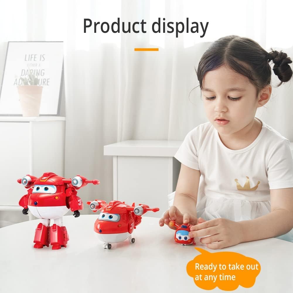 Super Wings Transforming Flugzeug Supercharged und Super Pet Jett, Spielzeug für Kinder ab 3 Jahren,