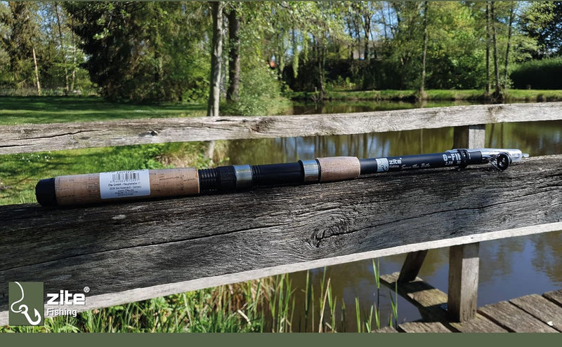 Zite Fishing Allround Teleskop-Rute 2,70m - Angelrute mit Kork-Griff - Karpfen Aal Zander Angeln mit