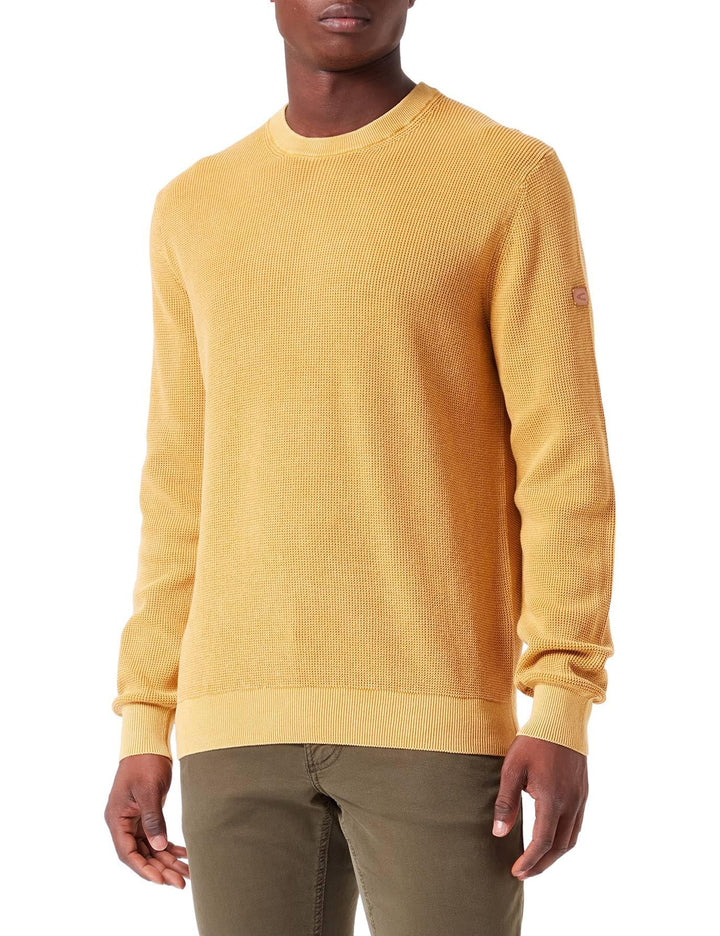 camel active Herren Pullover 3XL Mustard, 3XL Mustard