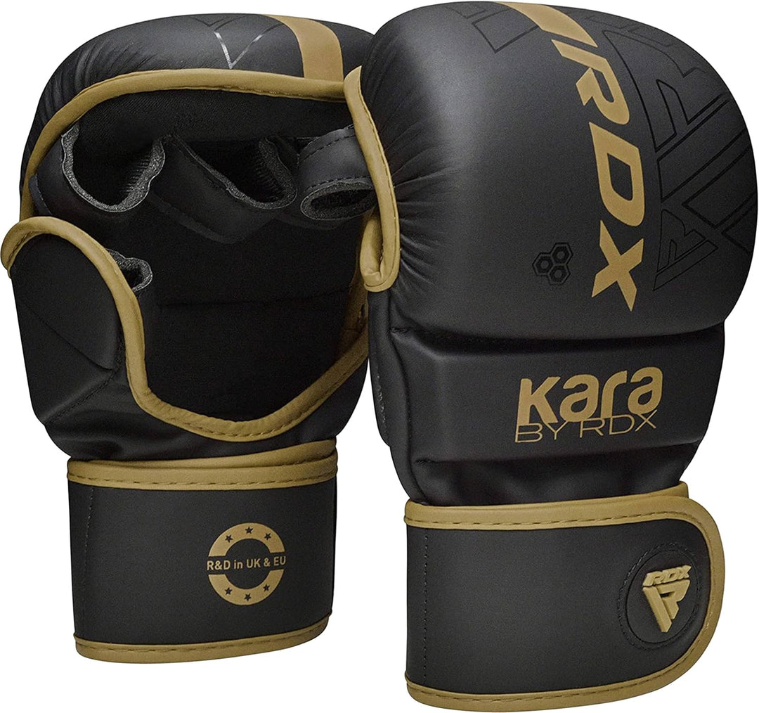 RDX MMA Handschuhe für Kampfsport Grappling Training, Maya Hide Leder Kara Sparring Handschuhe, Punc