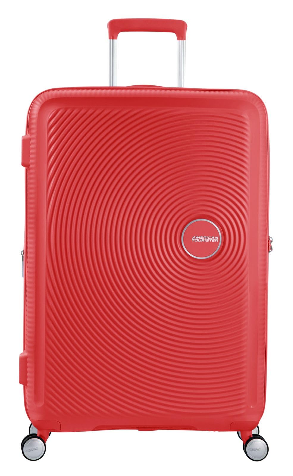 American Tourister Soundbox - Spinner L Erweiterbar Koffer, 77 cm, 110 L, Coral Red Rot (Coral Red)