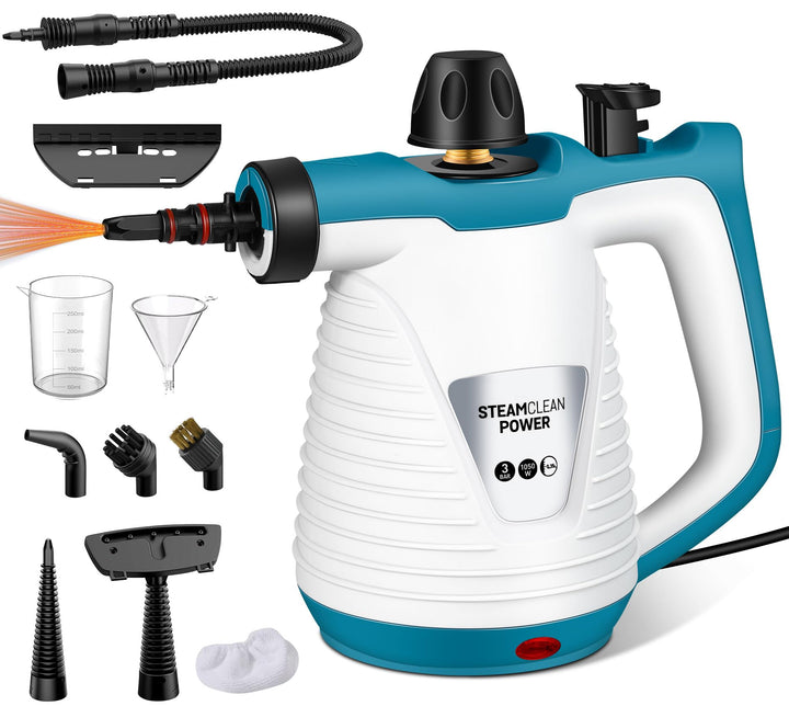 KingSom Dampfreiniger, dampfreiniger handgerät mit 10 Zubehörteilen, Steam Cleaner Handheld, Handdam