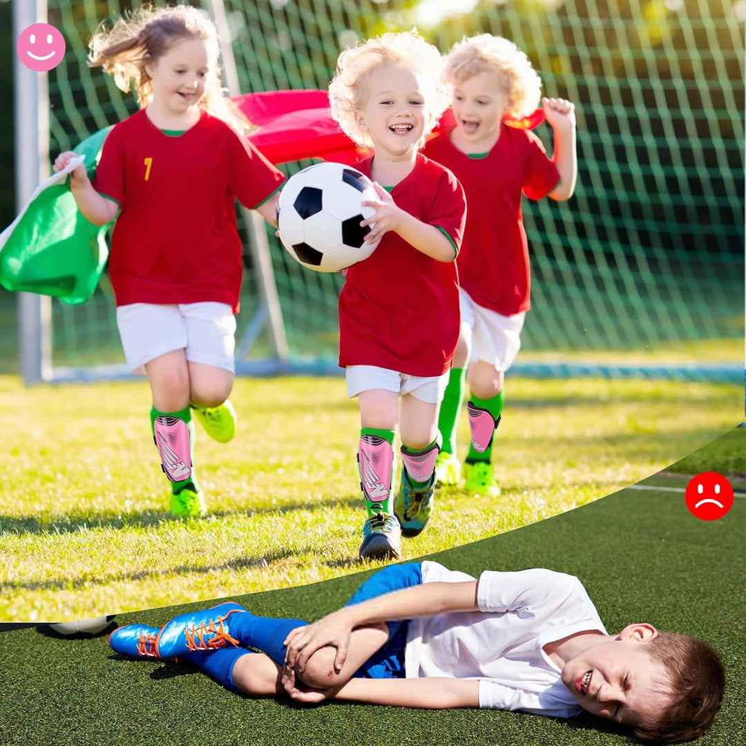 Schienbeinschoner Kinder Fussball Shin Pads - Fussball Ausstattung Mit Verstellbarem Klettverschluss
