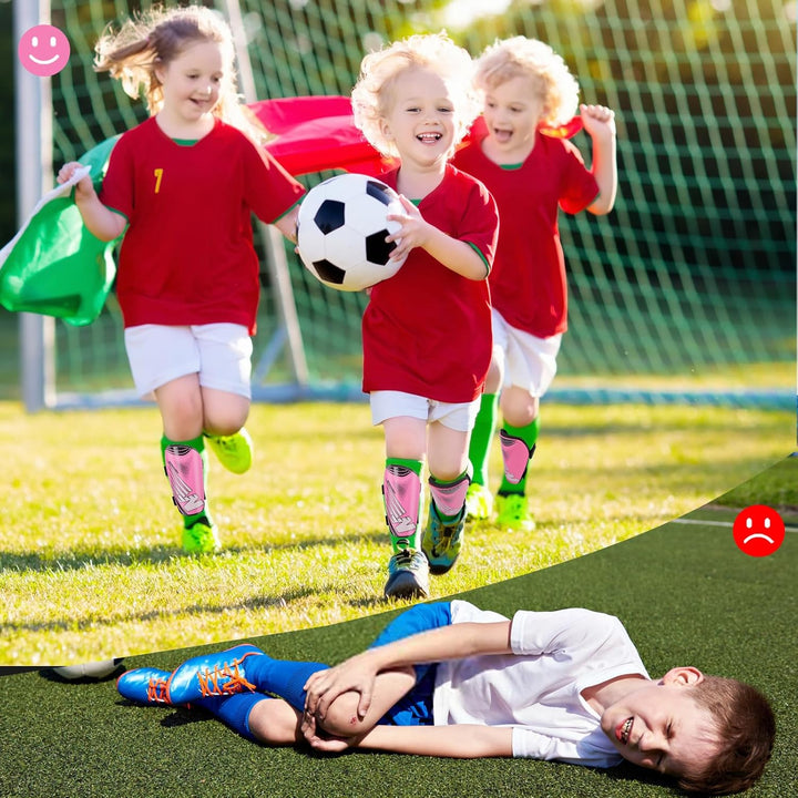 Schienbeinschoner Kinder Fussball Shin Pads - Fussball Ausstattung Mit Verstellbarem Klettverschluss