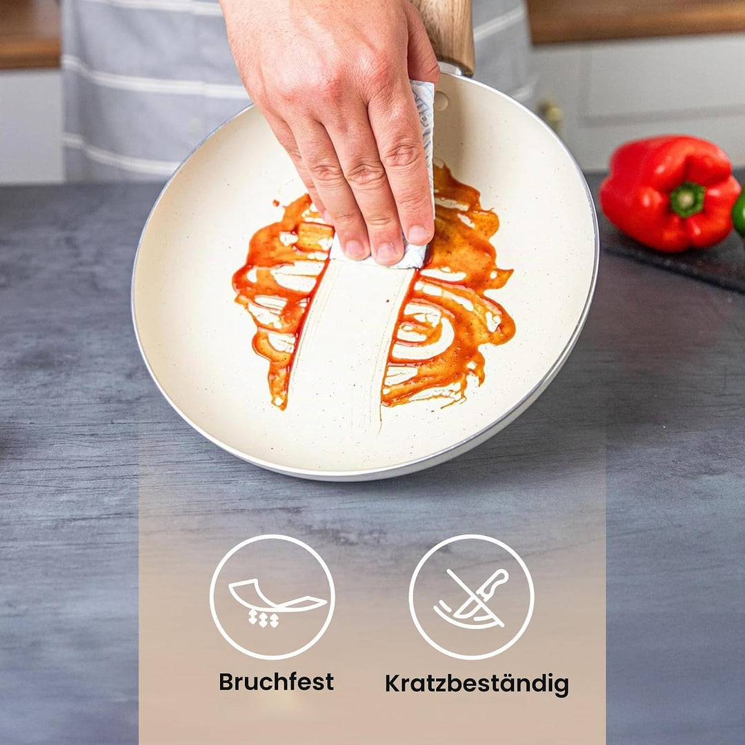 Antihaftbeschichtete Töpfe und Pfannen Set - Induktionskochfeld Töpfe Set - 5 Stück Küche Kochgeschi