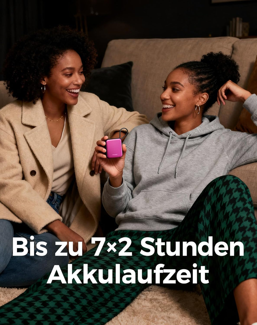 OCOOPA Handwärmer Elektrisch 2er Set, Wiederverwendbar 4000mAh USB Taschenwärmer, 3 Wärmestufen, Max