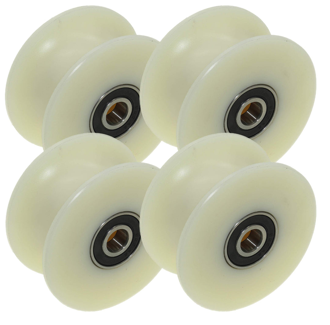 (80-34-12) 4 Stück x 80mm Durchmesser gefräste Nylon-Riemenscheibe verschiedene Rillengrössen Made i