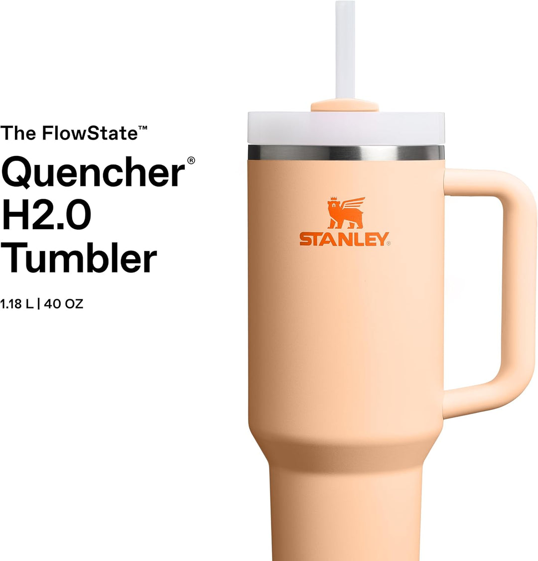 STANLEY 1913 Quencher H2.0 FlowState Trinkbecher 1.2L - Orange Sherbet | Kühlt 11 Std. - 48 Std. eis