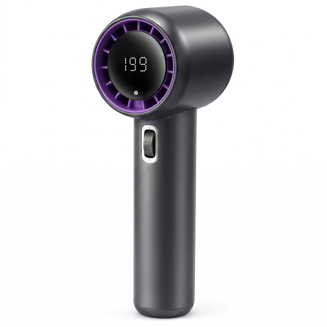 Handventilator 5000mAh – Tragbarer Turbo Ventilator mit 199 Stufen, 18 Std. Laufzeit, USB-C wiederau