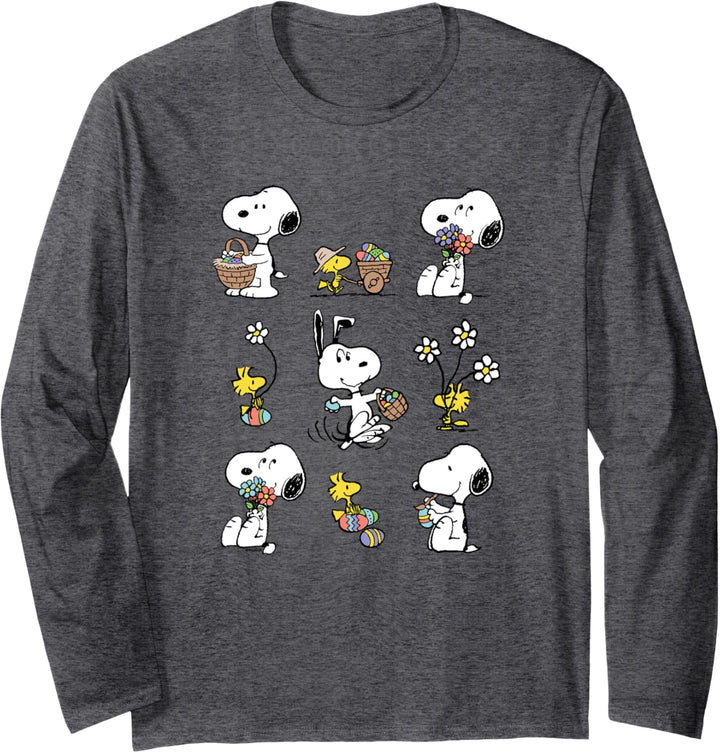 Peanuts Snoopy Woodstock Spring Muster Langarmshirt