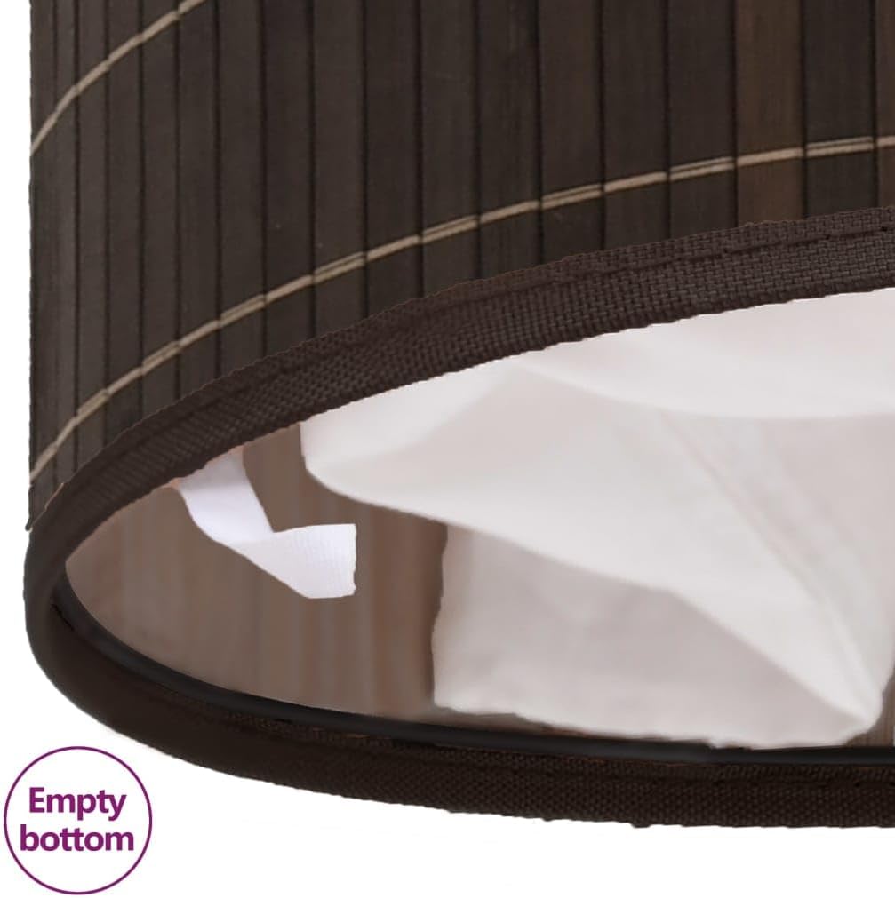 vidaXL Wäschekorb aus Bambus Wäschebehälter Wäschesammler Oval Dunkelbraun Dunkelbraun 45 x 35 x 60