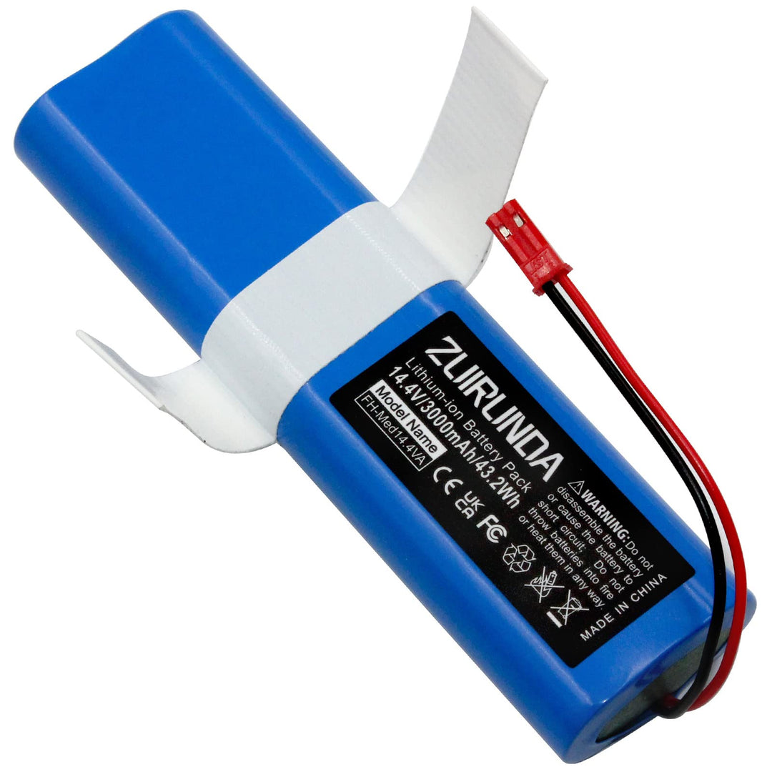 ZUIRUNDA 14.4V 3000mAh Li-Ion Ersatzakku für iLife V3s Pro V50 V5s Pro V8s X750 für Medion MD 18500