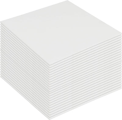 Kurtzy 24er Pack Leinwand zum Bemalen 20 x 20 cm - Quadratische, Vorgespannte Keilrahmen - Geeignet