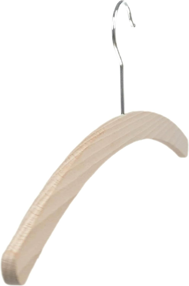 Kleiderbügel aus Buchenholz, Einfachbügel roh, Holz aus nachhaltiger Forstwirtschaft mit EUDR, 42 cm