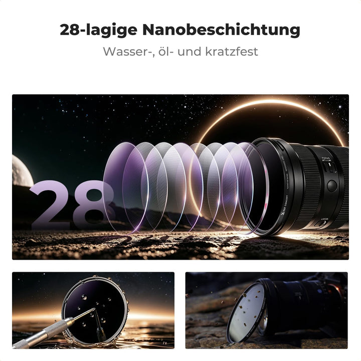 K&amp;F Concept Nano-X Serie 95mm ND1000000 Filter Fester ND Filter Graufilter für Himmelsereignisfotogr