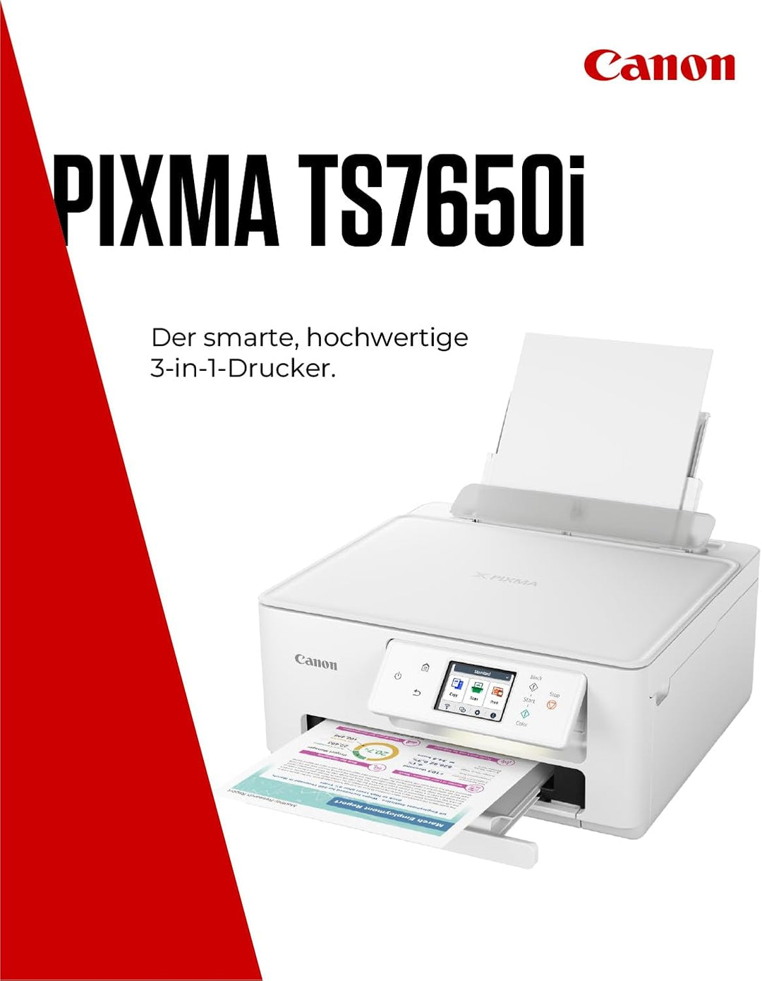 Canon PIXMA TS7650i Multifunktionsdrucker 3in1 (Tintenstrahl,Drucken, Kopieren, Scannen, A4, 6,7 cm