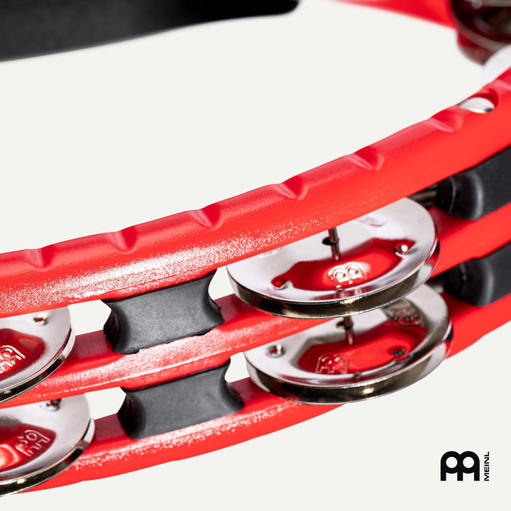 Meinl Percussion TMT1R Tambourine (ABS-Plastik) mit Stahlschellen (2-reihig) - Handmodell, rot