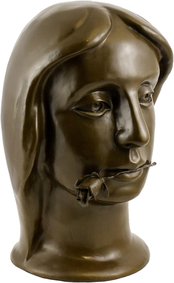 Kunst & Ambiente - Bronzefigur - Girl with Rose (1924) - signiert - Otto Gutfreund Skulptur - 100% B