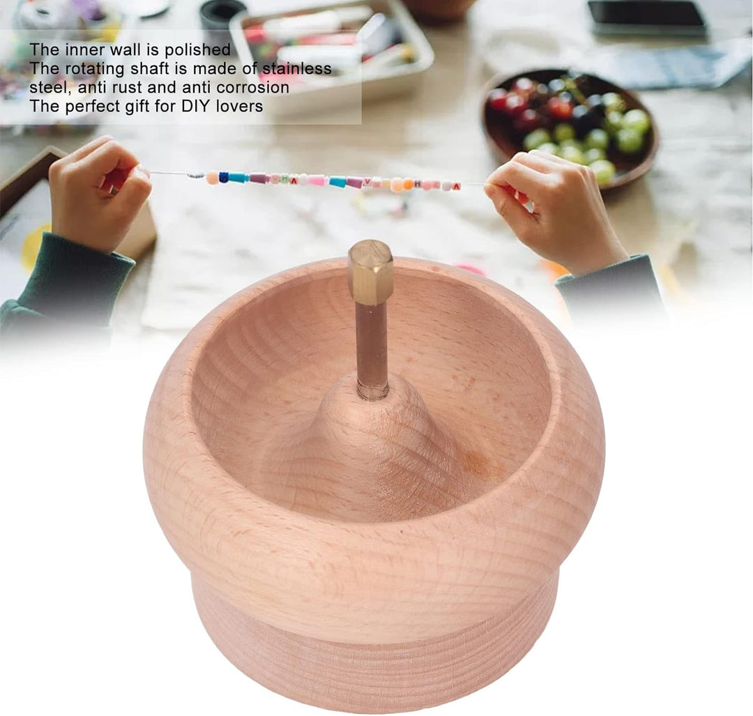 Fockety 5 in 1 Rocailles Spinner Kit, 1000 verschiedenfarbige Perlen, Perlenschale, 2 Stück Perlenna