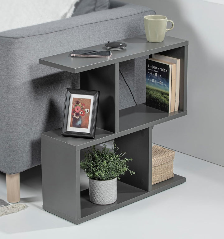 HOCUS PICUS | Homemania Holz Beistelltisch mit 2 Etagen | Sofatisch, Regal-Organizer, Büro, Wohnzimm