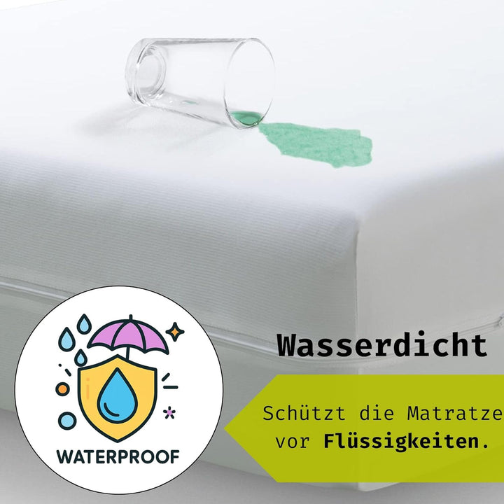 Tural - Wasserdichter und Atmungsaktiver Anti-Milben-Matratzenbezug. Grösse 150x190/200cm Matratzens