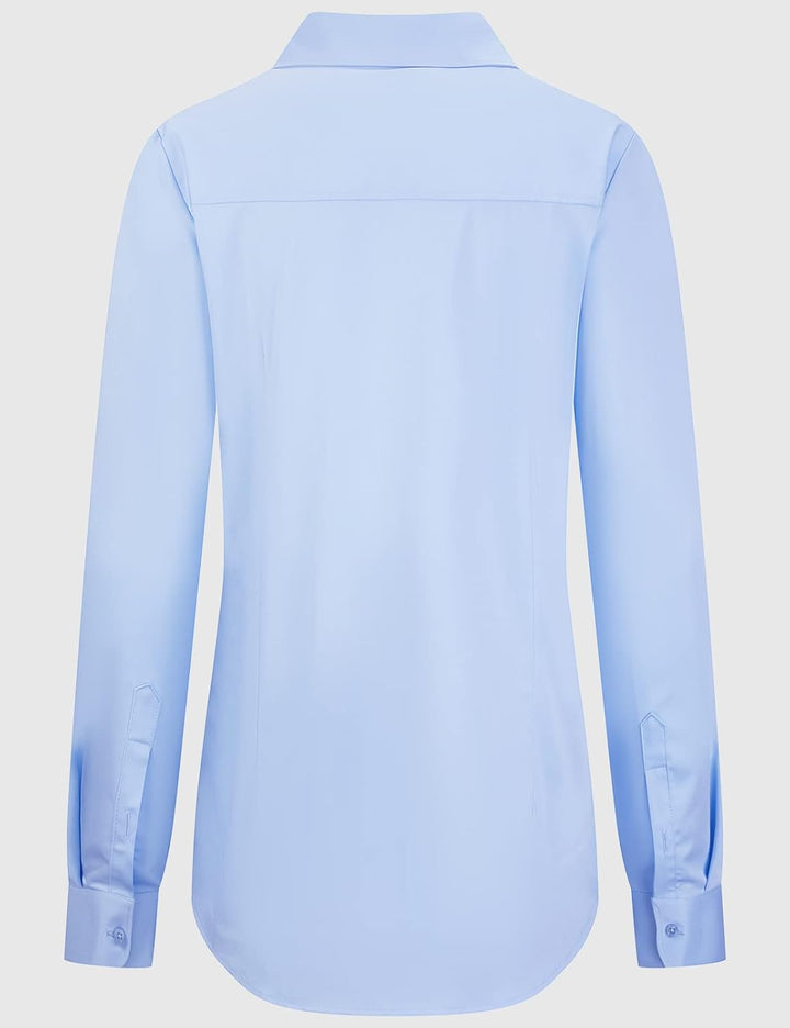 Tapata Damen Button Down Shirts Klassisch Fit Lange Ärmel Blusen Stretch Tops für Arbeit Business Ca