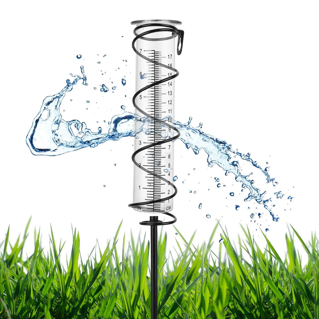 17cm Regenmesser für Garten Frostsicher - Outdoor Regenmesser Glas Regenwassermesser Niederschlagsme