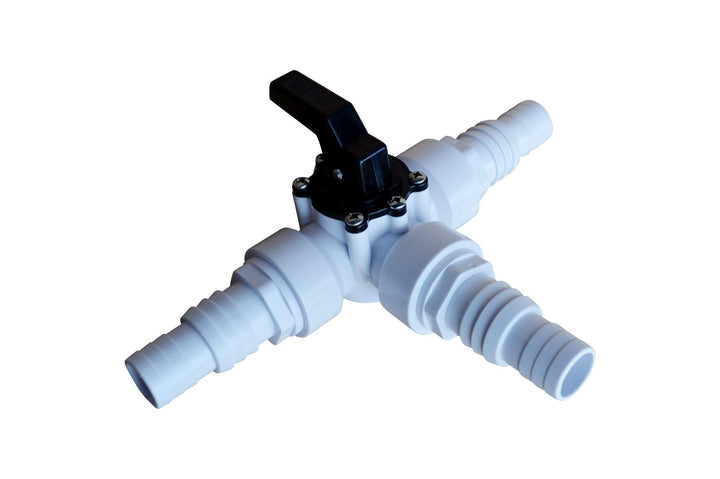 SPIRATO 3-Wege Ventil mit Tüllen Ø 32-38 mm Single, Single
