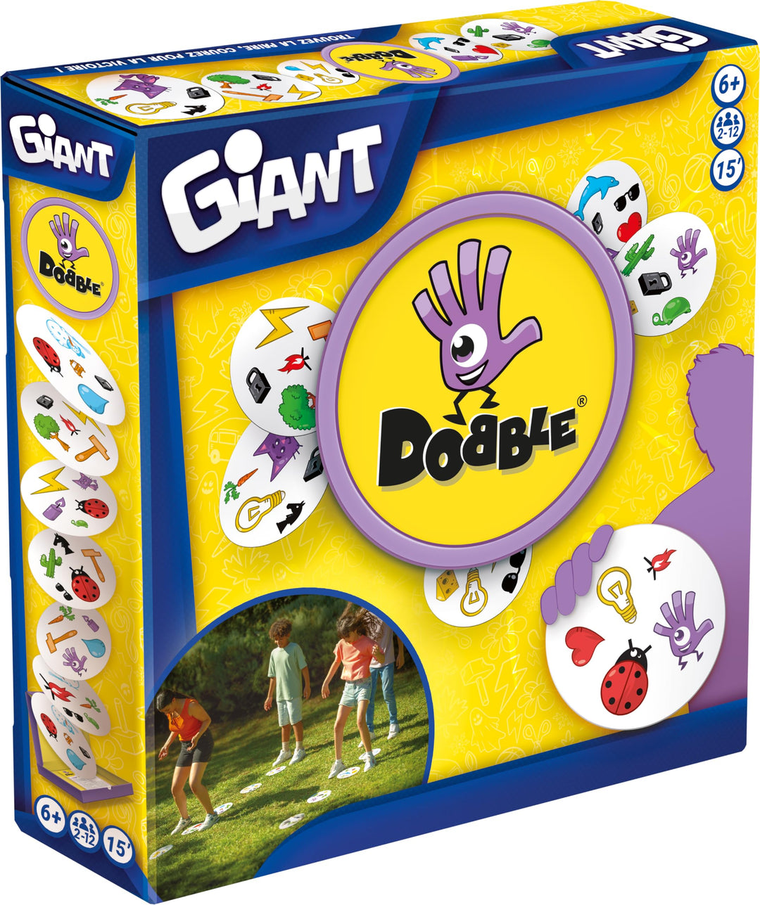 Asmodee - DOBBLE Giant – schnelles und lustiges Kartenspiel für Kinder ab 6 Jahren – Beobachtungsspi