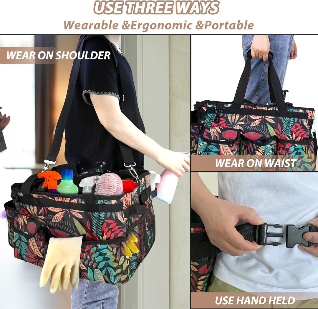 Reinigungs-Caddy-Organizer mit Griff, grosse Caddy Tasche für Haus, Auto und Badezimmer, Reinigungsm