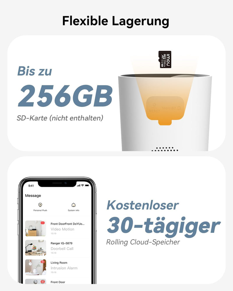 Imou 2K Überwachungskamera Aussen Akku WLAN Kabellose IP Überwachungskamera Aussen mit Farbnachtsich