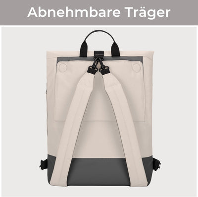 LARKSON Fahrradtaschen für Gepäckträger Damen & Herren Sand Grau - Tammo Bike - 2 in 1 Fahrrad Tasch