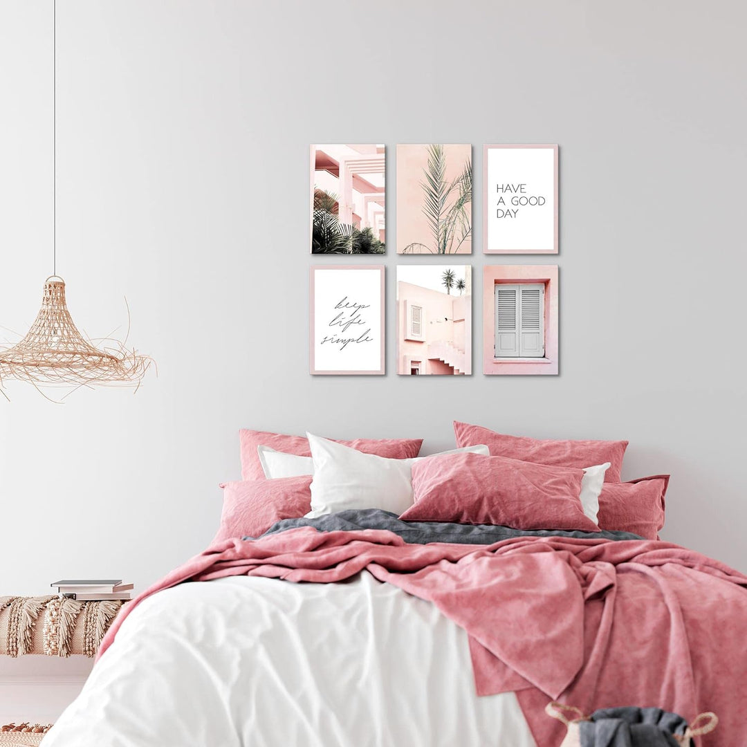 Novart Wandbilder Set - KOMPLETT AUFHÄNGFERTIG - Made in Germany - Moderne Bilder Home Wohnzimmer Sc