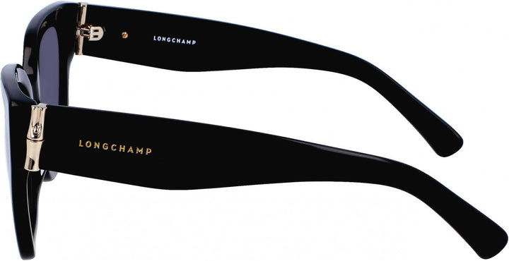 Longchamp Unisex LO732S Sunglasses, 001 Black, 55