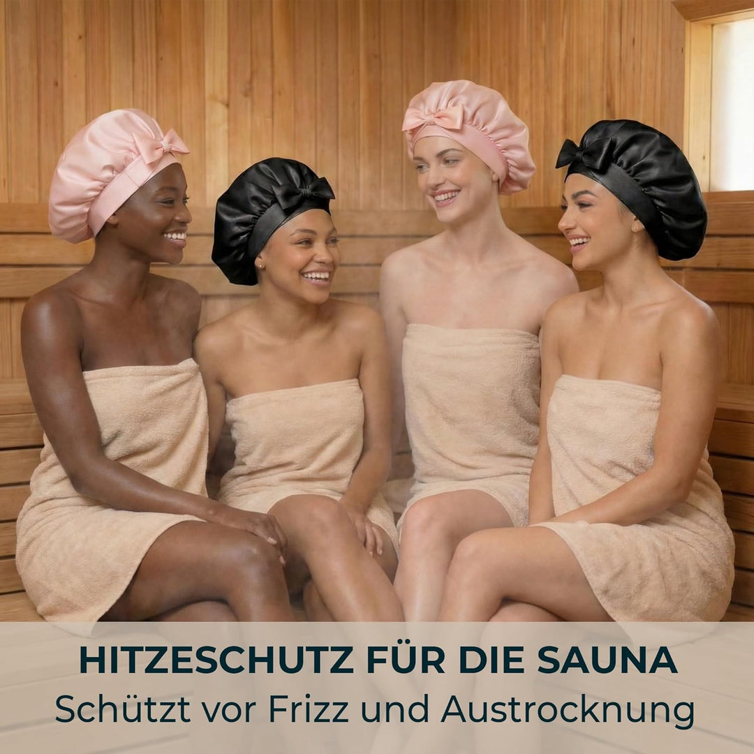 Seidenmütze – Schlafmütze aus 100% Maulbeerseide, atmungsaktive und anpassbare Schlafmützen, rutschf