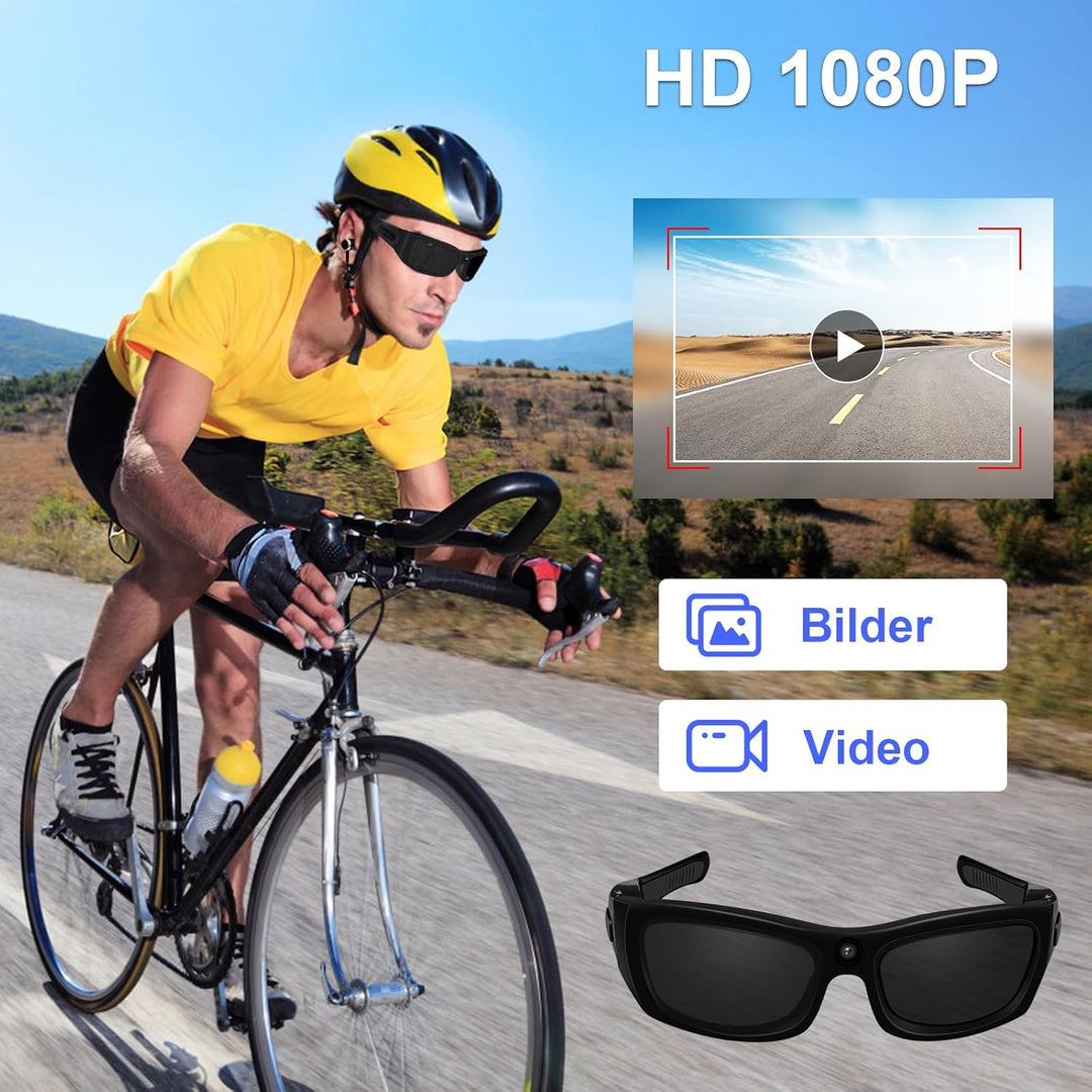 cyi Sports Kamera Sportbrille Actionkamera 1080p HD Video &amp; Foto, Bluetooth 5.0 für Anrufe &amp; Musik,