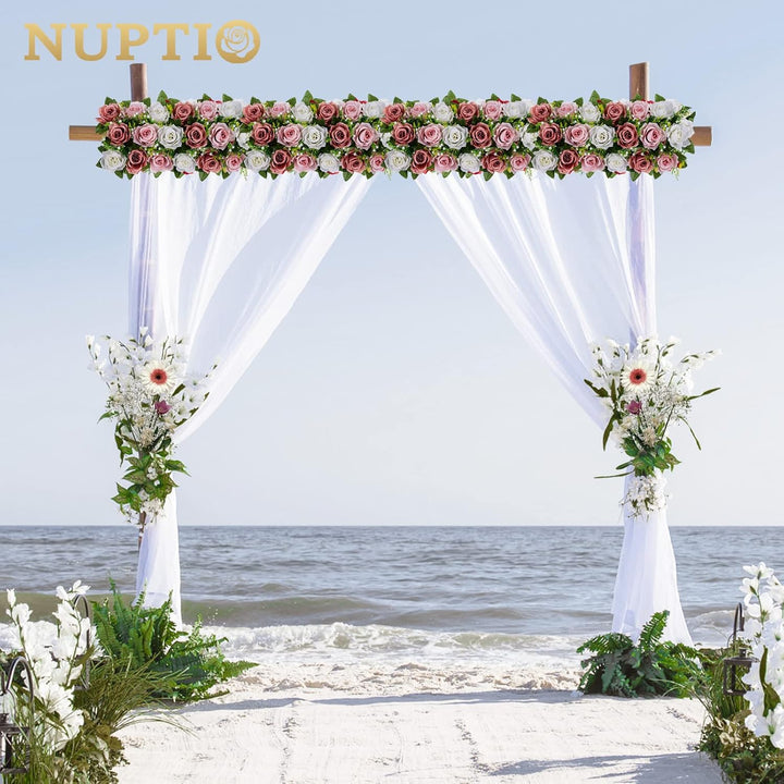 NUPTIO Hochzeit Blumenschmuck für Tische 2 Stück 50cm Lange Frühlingsblumen Arrangements Künstlicher