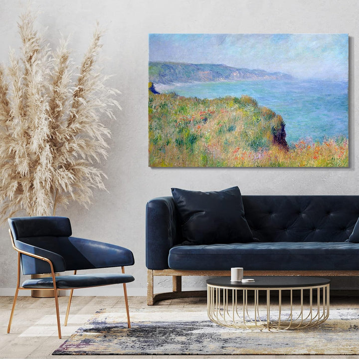Printed Paintings Leinwand (80x60cm): Claude Monet - Klippe bei Pourville 80x60 cm, 80x60 cm
