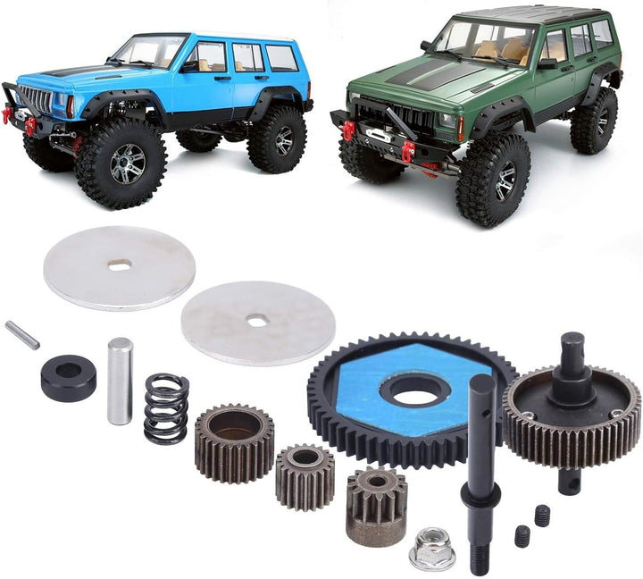 RC-Getriebe, hochwertiges Metallgetriebe mit Motorgetriebe, getrimmt f¨¹r Axial SCX10/SCX10 II 90046
