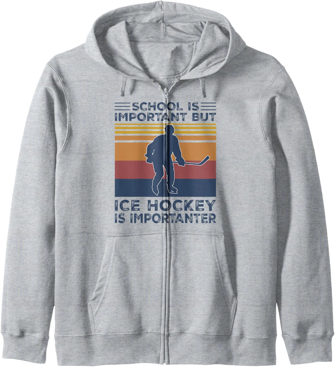 School Is Important But Ice Hockey Is Importanter Funny Gift Kapuzenjacke
