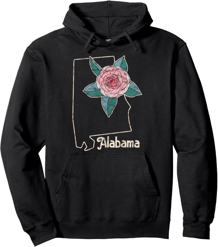 Alabama Kamelie Flower Wildflower State Pullover Hoodie